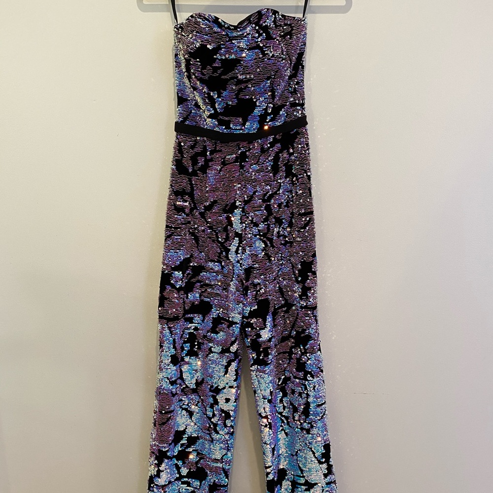 Jovani sequin/velvet jumpsuit